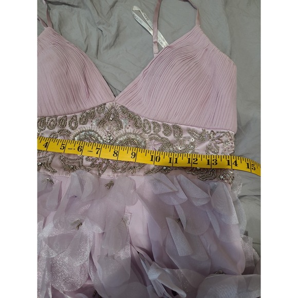 Sue Wong Nocturne Lilac Cascading petal bead dress Y2K Style wedding prom SZ 6 - Picture 10 of 12